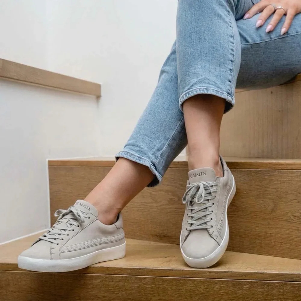 Women’s Olympus Low Top Sneakers Desert Sand Nubuck Leather